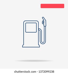 Gas station icon. Vector concept illustration for design.