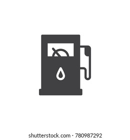 Gas station icon vector, filled flat sign, solid pictogram isolated on white. Oil industry symbol, logo illustration