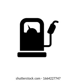 Gas station icon vector glyph style