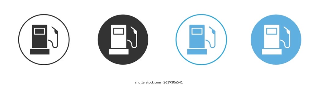 Icono de gasolinera Vector Conjunto gráfico