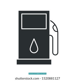 gas station icon vector illustration logo template for many purpose. Isolated on white background.