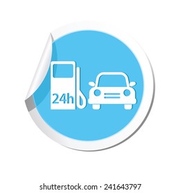 Gas station icon. Vector illustration