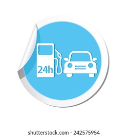 Gas station icon. Vector illustration