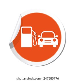 Gas station icon. Vector illustration