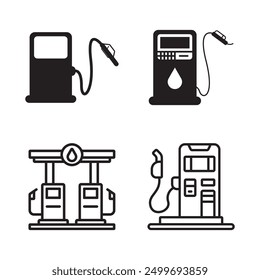 gas station icon vector illustration logo design