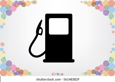 gas station icon vector illustration EPS 10