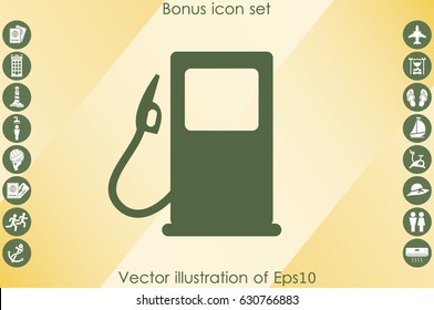 gas station icon vector illustration EPS 10