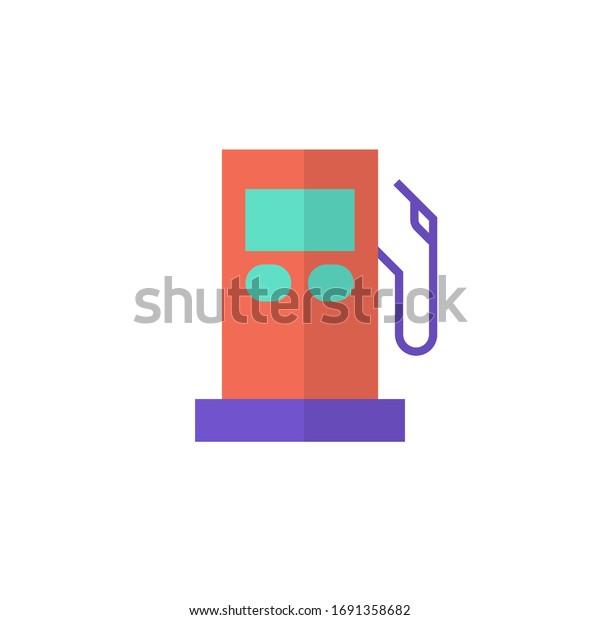 gas station icon vector illustration. gas station\
icon flat style design