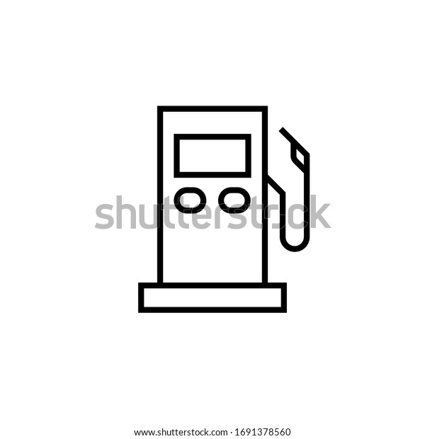 gas station icon vector illustration. gas station\
icon line style design