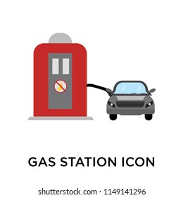Gas station icon vector isolated on white background for your web and mobile app design, Gas station logo concept