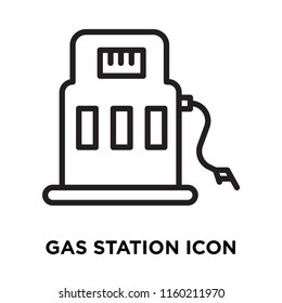 Gas station icon vector isolated on white background, Gas station transparent sign , linear symbol and stroke design elements in outline style