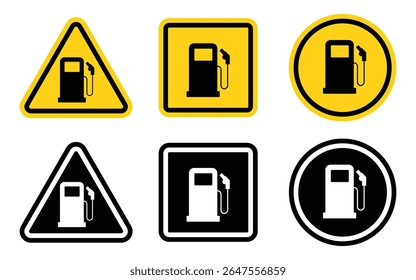 Gas station icon vector isolated on white background. gas station icon, fuel pump symbol