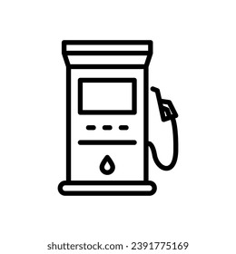 vector de icono de estación de gas en el estilo de línea