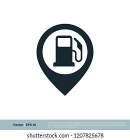 gas station icon vector logo template