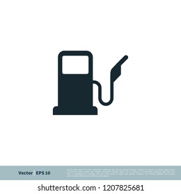 gas station icon vector logo template