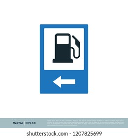 gas station icon vector logo template