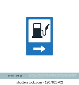 gas station icon vector logo template