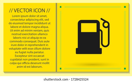 Symbol für die Tankstelle lorem ipsum flaches Design JPG