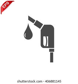 gas station icon, vector gas pump sign, isolated petrol station symbol