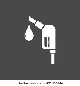 gas station icon, vector gas pump sign, isolated petrol station symbol