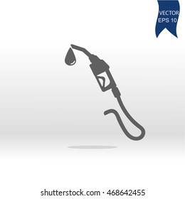 gas station icon, vector gas pump sign, isolated petrol station symbol