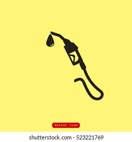 gas station icon, vector gas pump sign, isolated petrol station symbol