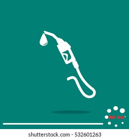 gas station icon, vector gas pump sign, isolated petrol station symbol