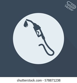 gas station icon, vector gas pump sign, isolated petrol station symbol