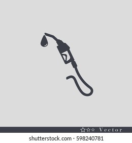gas station icon, vector gas pump sign, isolated petrol station symbol