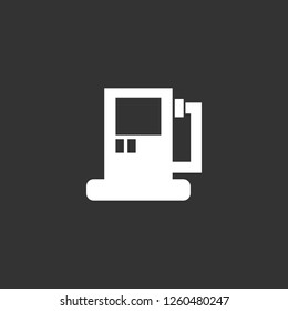 gas station icon vector. gas station sign on black background. gas station icon for web and app