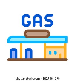 gas station icon vector. gas station sign. color symbol illustration