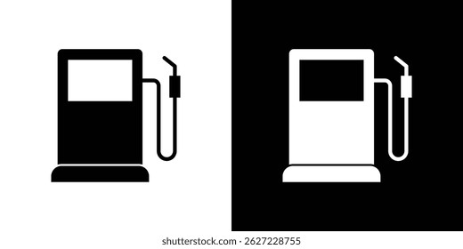Vetor de ícone de posto de gasolina, ilustração sólida, pictograma