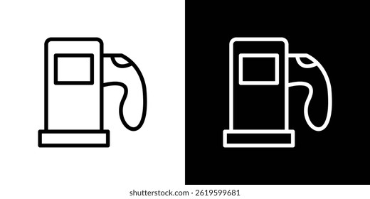 Símbolo del Vector del icono de la gasolinera en estilo plano de moda