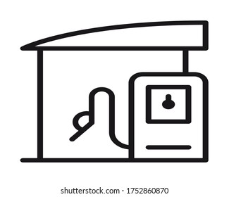 gas station icon vector for web and app