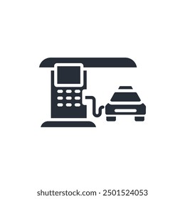 Icono de la gasolinera. Vector. Movimiento editable. signo de estilo lineal para uso Diseño web, logotipo. Ilustración de símbolo.