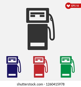 Gas station icon..Gasoline pump nozzle vector sign.Fuel station symbol.
