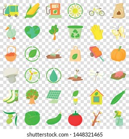 Gas station icons set. Cartoon style of 36 gas station vector icons for web for any design
