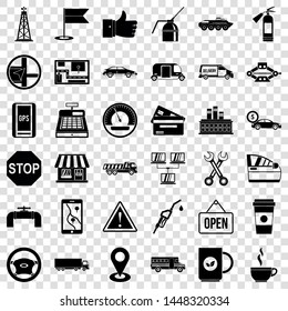 Gas station icons set. Simple style of 36 gas station vector icons for web for any design