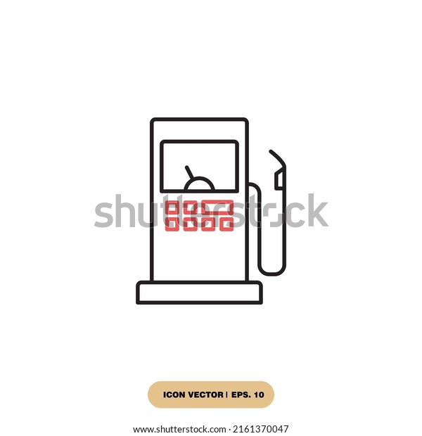 gas station icons  symbol vector elements for\
infographic web