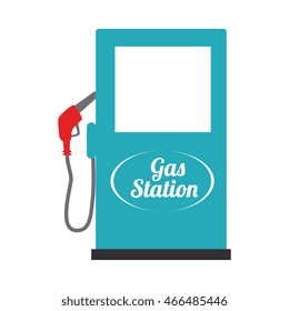 gas station industry, isolated flat icon design