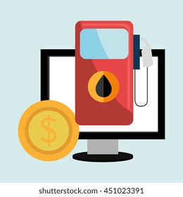 gas station isolated icon design, vector illustration  graphic 
