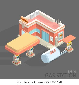gas station  isometric