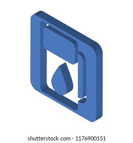 Gas station isometric left top view 3D icon