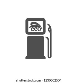 Gas station with leaves icon. Vector  Eps 10 