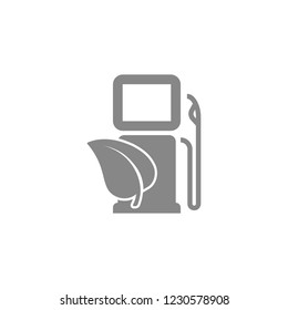 Gas station with leaves icon. Vector  Eps 10 