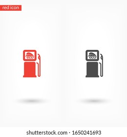 Gas station with leaves icon. Vector Eps 10 . Lorem Ipsum Flat Design