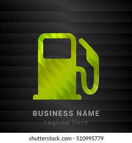 Gas Station Lime Green and Black silk fashion premium icon / Logo