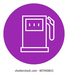 Gas station line icon.