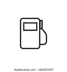 Gas station line icon. Petrol station, business, trade. Oil industry concept. Vector illustration can be used for topics like business, development, mining, auto, car, petrol station