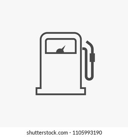 Gas station line vector icon filling station